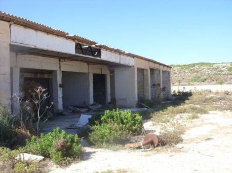 Just one of the Pig farm buildings. Now abandoned. Photo: N. Cox.